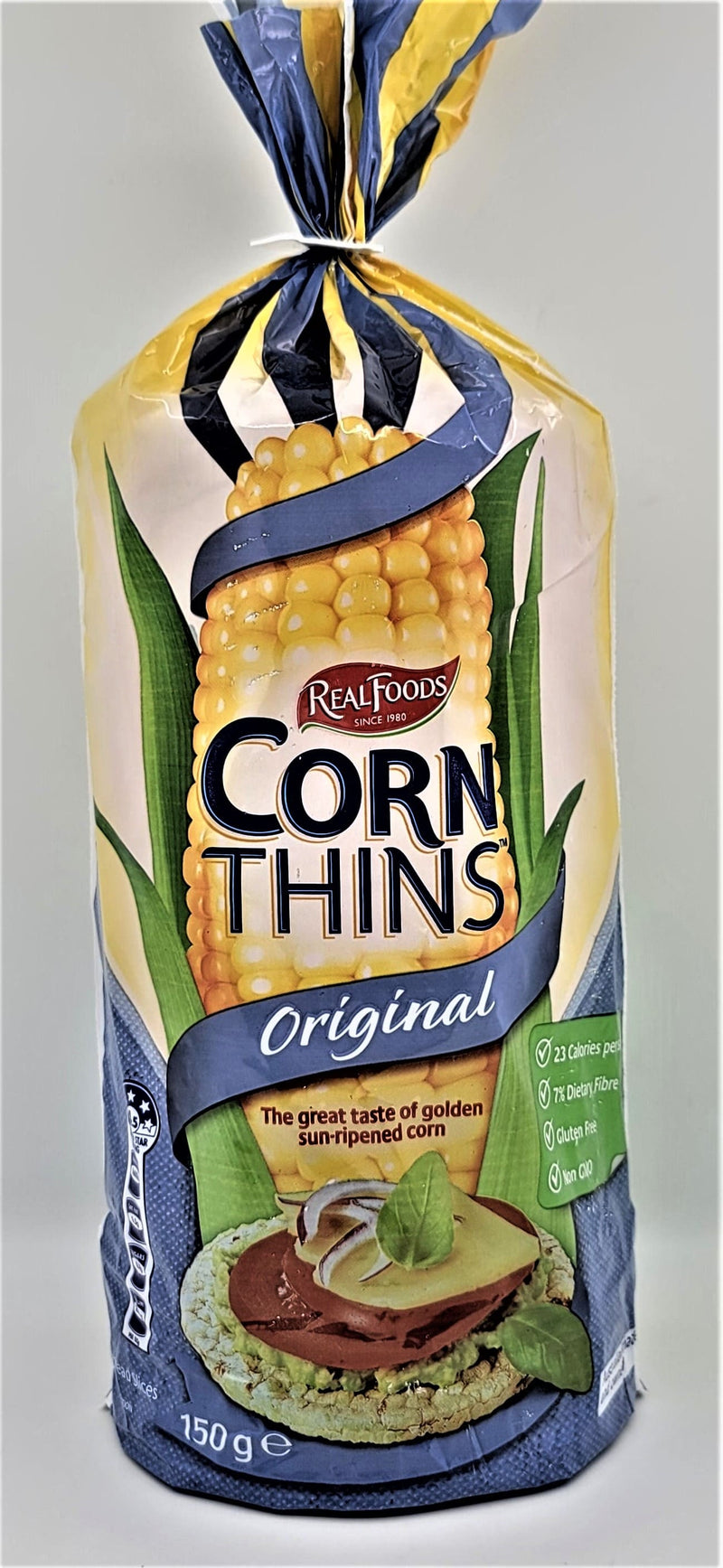 Real Foods-Corn Thins-Original 150g (Expiry date : 01 Sep 2025)