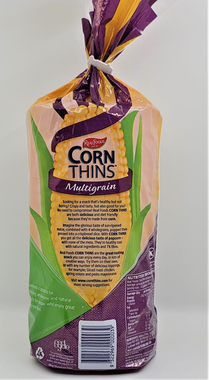 Real Foods-Corn Thins-Multigrain 150g (Expiry date : 01 Sep 2025)