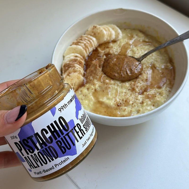 99th Monkey - 100% Nut Butter – Pistachio Almond Butter - UnSalted & Smooth 200g (Expiry date : 19 Jun 2026)