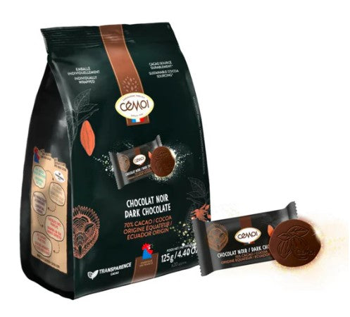 Cemoi - Single Origin (Ecuador) Dark Cocoa Discs 70% (Individually Wrapped)125g (Expiry date : 31 Oct 2025)