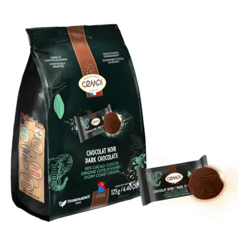 Cemoi - Single Origin (Ivory Coast) Dark Cocoa Discs 90% (Individually Wrapped) 125g (Expiry date : 28 Feb 2026