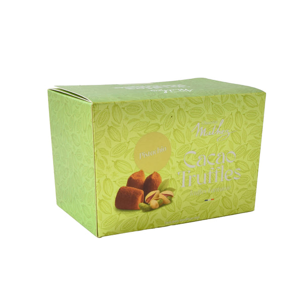 Chocolat Mathez - Cocoa Powdered Truffles Chocolate with Pistachio Bright Box 250g (Expiry date : 11 Dec 2025)