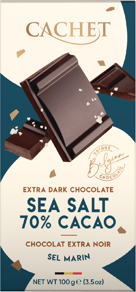 Cachet - Dark Chocolate 70% with Sea Salt Tablet  100g (Expiry Date : 9 Jun 2025)