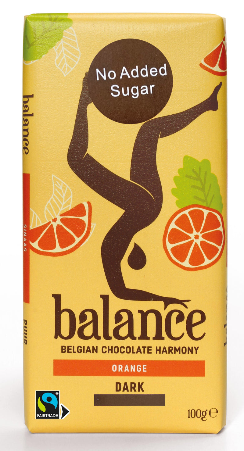 Balance - No Added Sugar - Dark Chocolate with Orange 100g (Expiry Date : 31 Dec 2025)