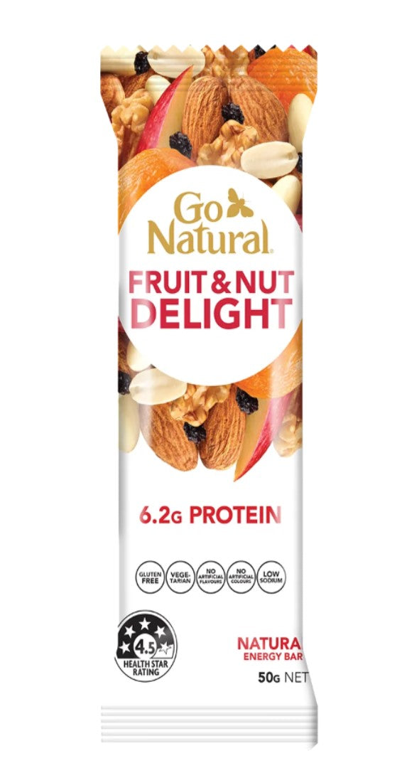 Go Natural - Gluten Free - Fruit & Nut Delight Bar 50g (Expiry date : 25 Mar 2025)