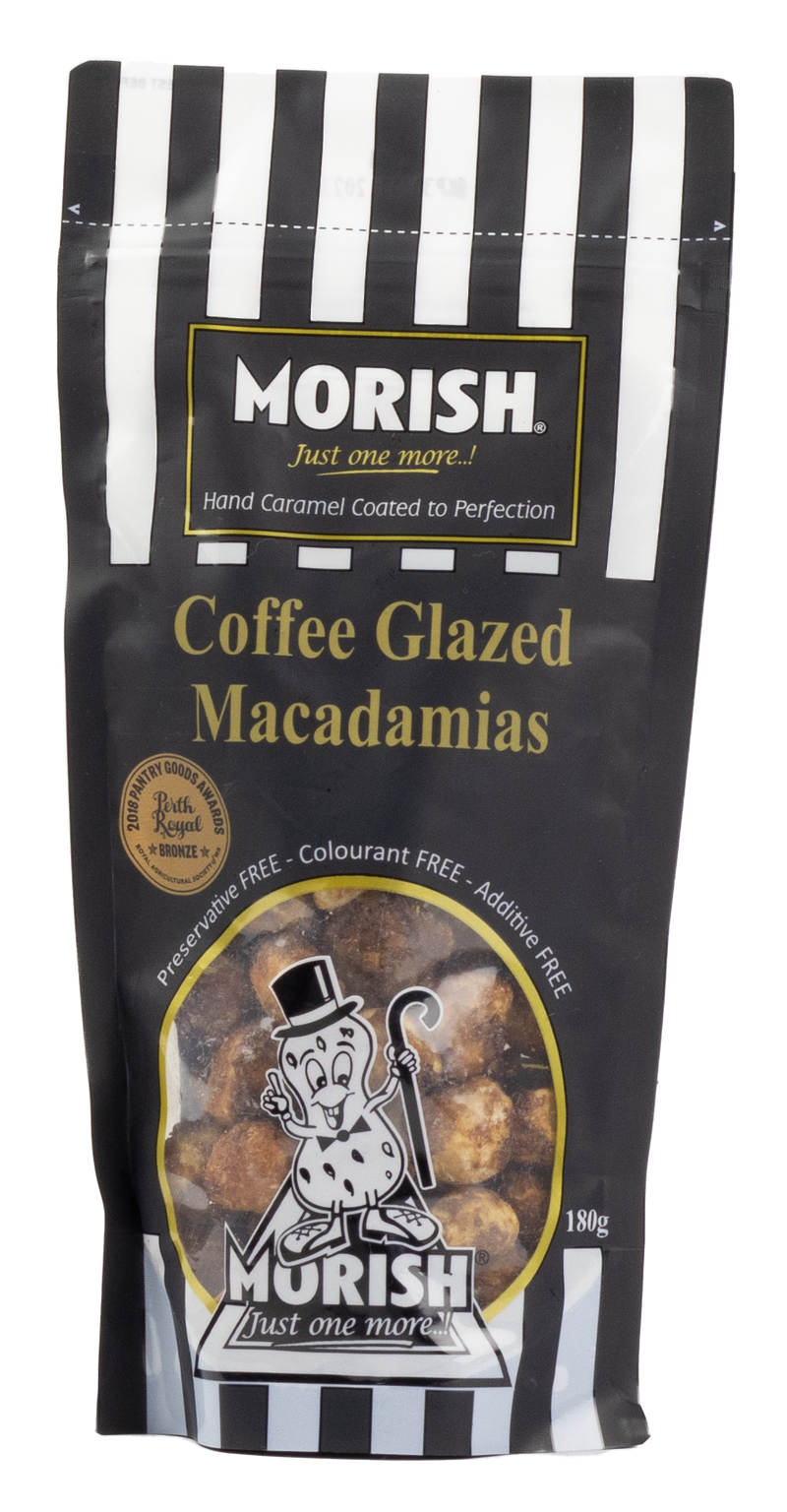 Morish - Caramel Coated & Coffee Glazed Macadamias 180g (Expiry date : 31 Mar 2025)