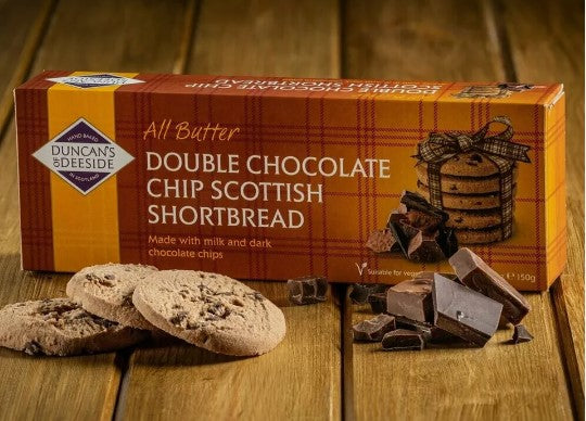 Duncan's of Deeside - All Butter Double Chocolate Chip Scottish Shortbread 150g (Expiry date : 30 Sep 2025)