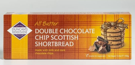 Duncan's of Deeside - All Butter Double Chocolate Chip Scottish Shortbread 150g (Expiry date : 30 Sep 2025)