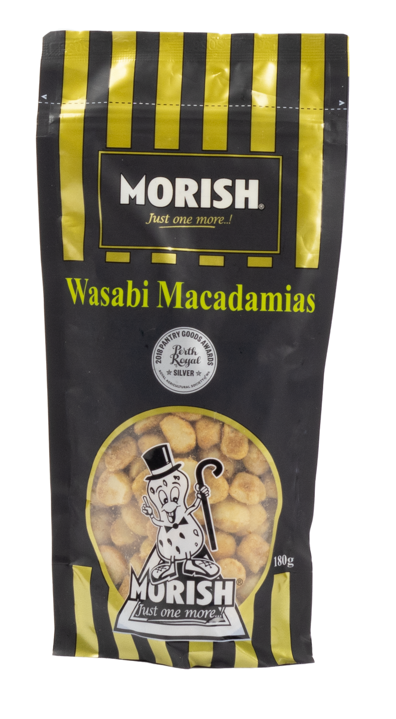 Morish - Wasabi Flavoured Macadamias 180g (Expiry date : 31 Mar 2025)