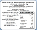Vanini - 不含麩質有機 56%純朱古力配杏仁和西西里鹽 (烏干達單一原產地可可)  85克  (到期日 : 2026年8月25日)