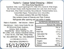 Taylor's 凱撒沙律醬 350毫升 (到期日 : 2027年12月15日)