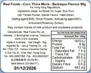 Real Foods - 無麩質天然迷你粟米脆片 – 燒烤味 80克 (到期日 : 2026年12月1日)