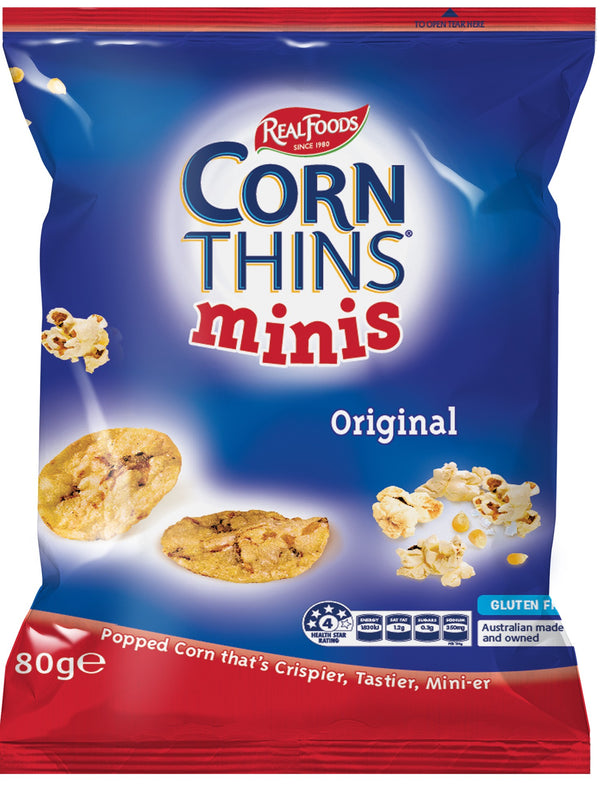 Real Foods - 無麩質天然迷你粟米脆片 - 原味 80克  (到期日 : 2025年10月1日)