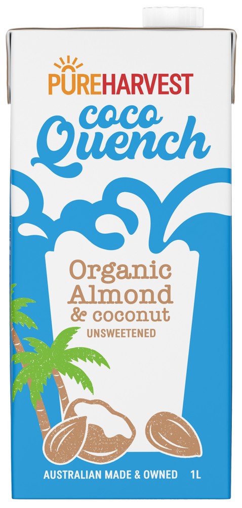 Pureharvest-Almond Quench - Organic Almond Coconut Milk Unsweetened - 1 Litre (Expiry date : 16 May 2025)