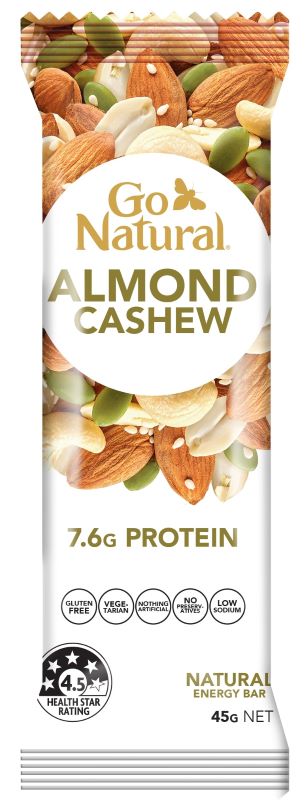 Go Natural - Almond & Cashew Snack Bars 45g (Expiry date : 06 Jun 2025)