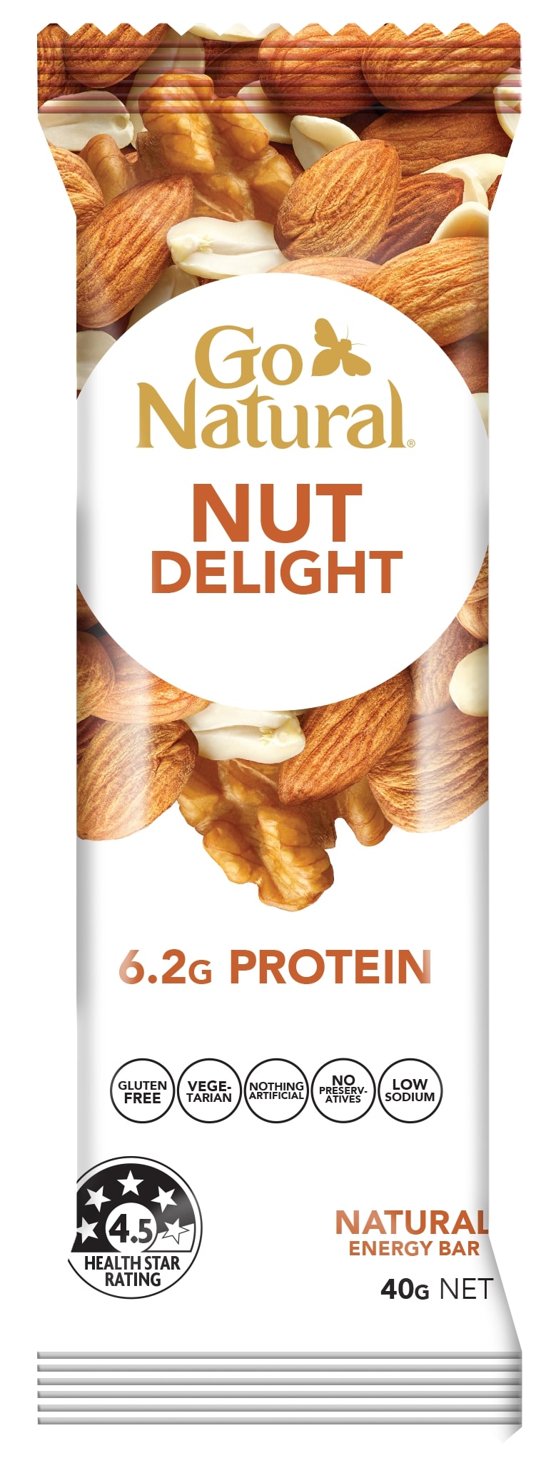 Go Natural - Nut Delight Snack Bars 40g (Expiry date : 06 Mar 2025 )