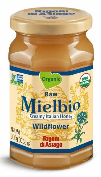 Rigoni di Asiago - Mielbio Organic Italian Wildflower Raw and Creamy Honey  300g (Expiry date : 15 Apr 2026)