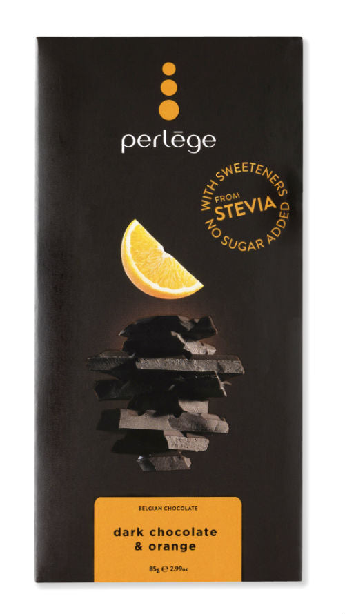 Perlege-No Sugar Added Chocolate Tablet-Dark Chocolate with Orange Flavour 85g (Expiry date: 24 Nov 2024)