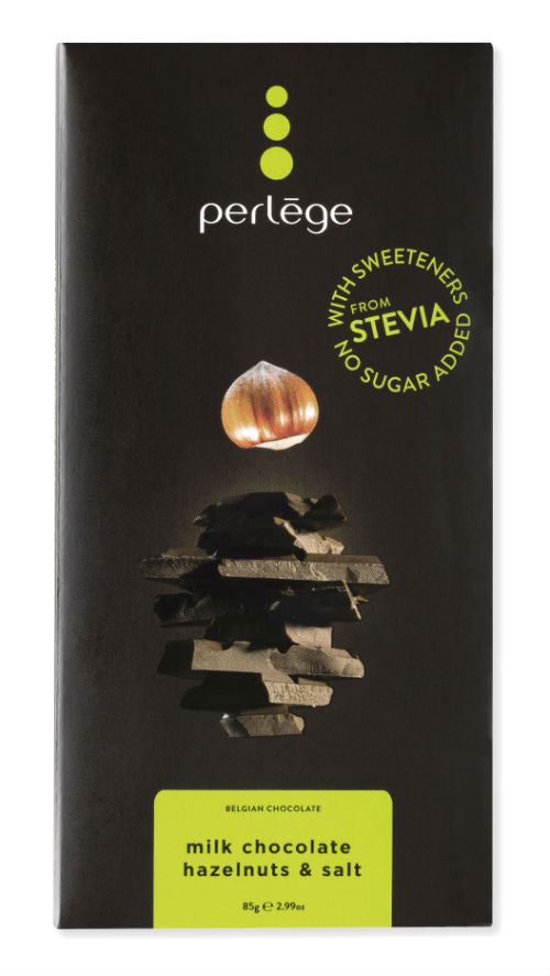 Perlege-No Sugar Added Chocolate Tablet-Milk Chocolate with Hazelnuts & Salt 85g (Expiry date 24 Nov 2024)